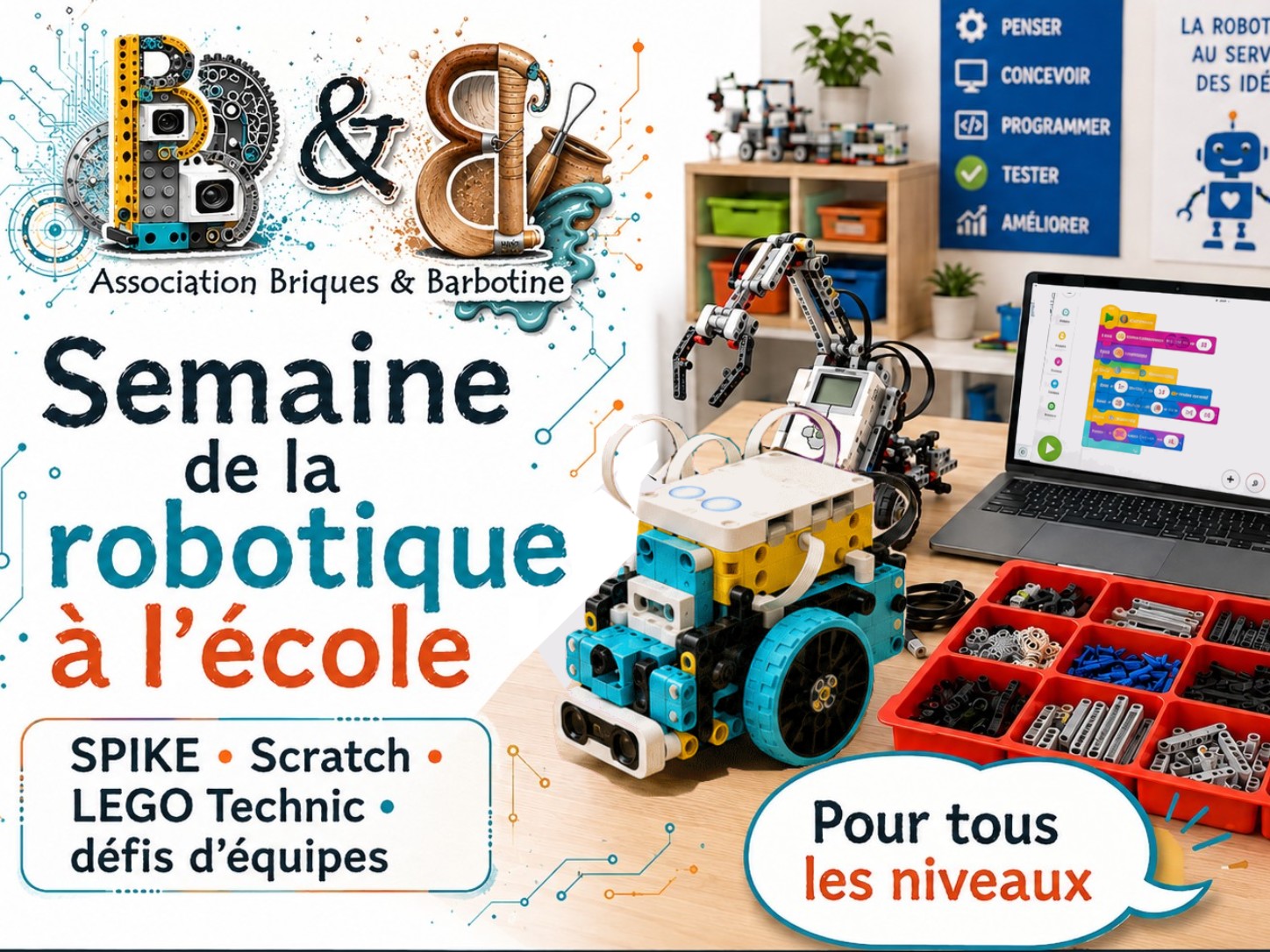 Des propositions adaptées à votre structure semaine de la robotique à l'école tous niveaux