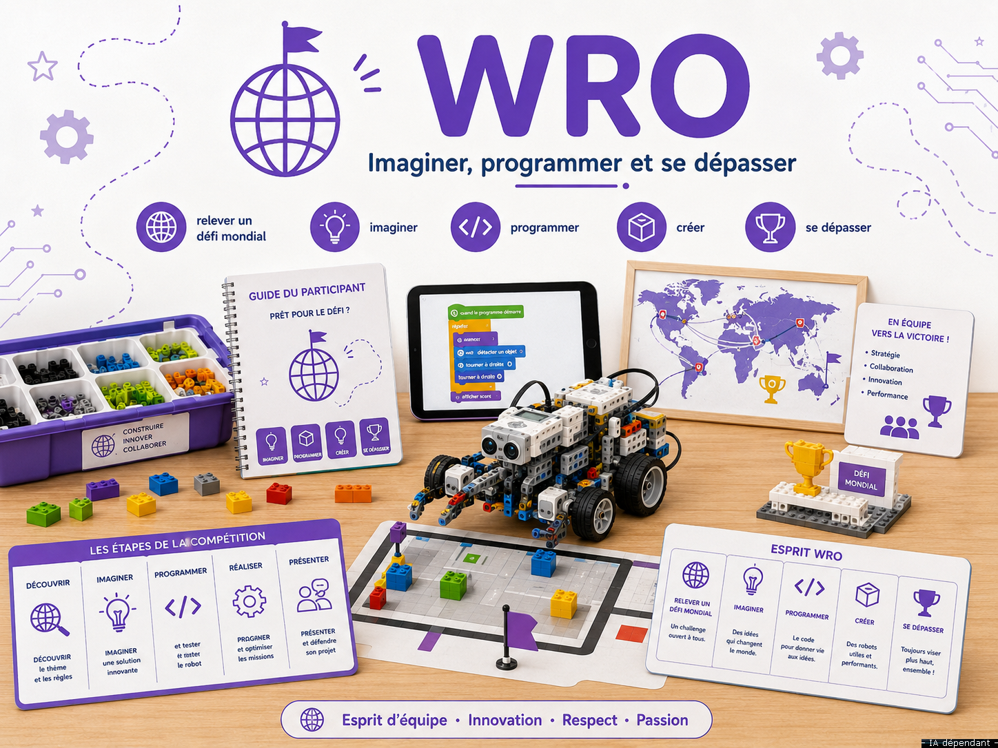 WRO : imaginer, programmer, créer et se dépasser en équipe sur un parcours robotique.